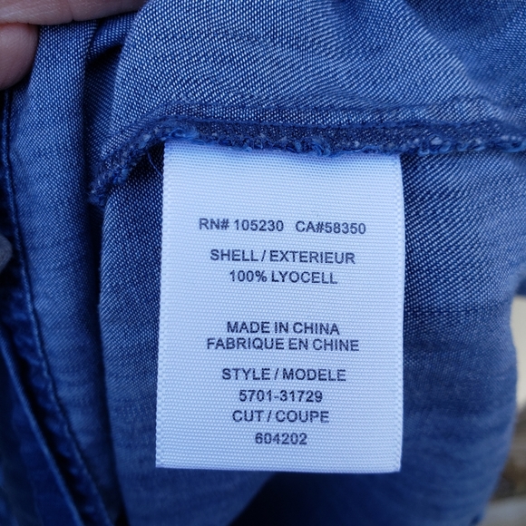 Soft Joie Long Sleeve Eugine Chambray Shirt Dress - XS - Picture 8 of 11